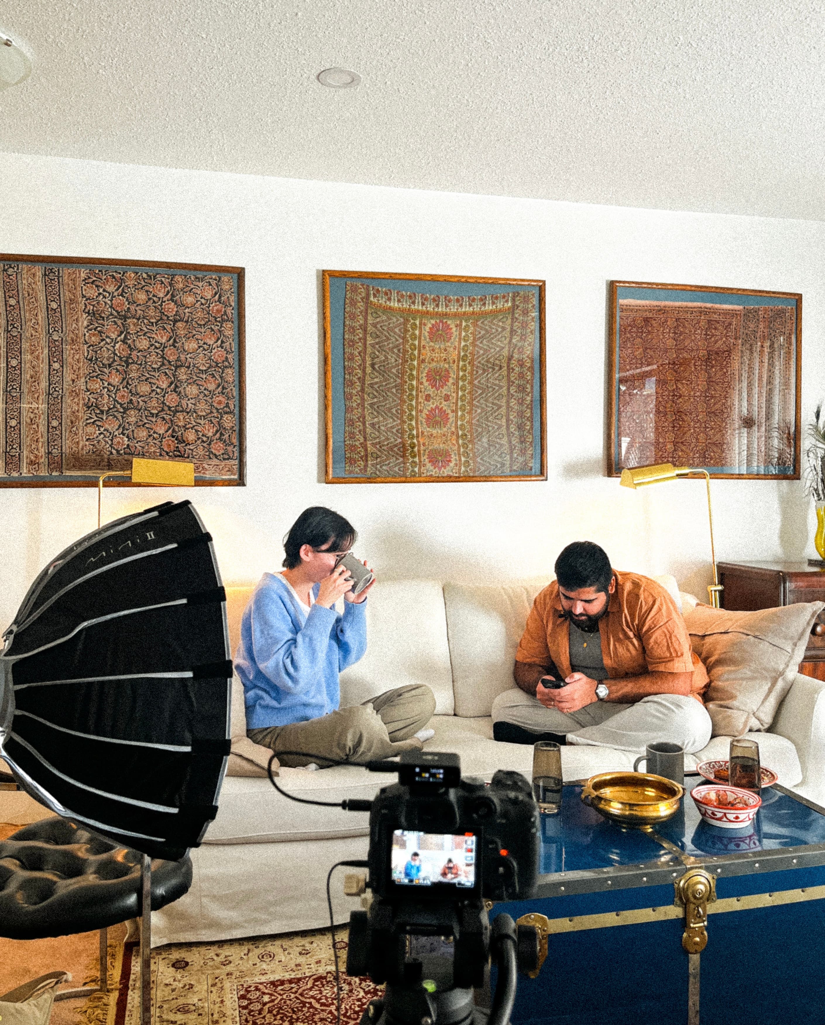 Behind-the-scenes of "Shoes at the Door".