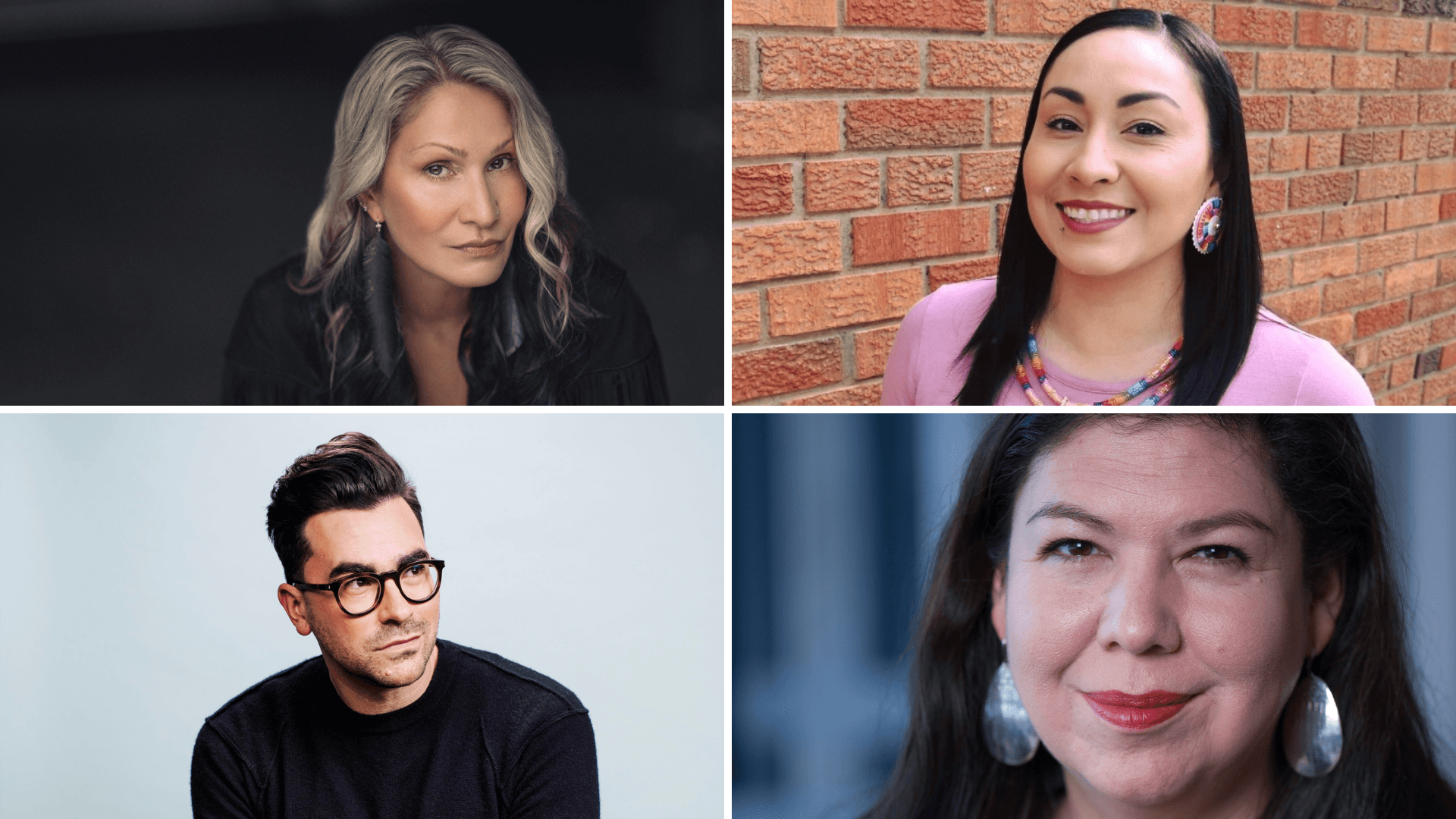 From top left, clockwise: Dr. Jules Koostachin, Jade Tootoosis, Dr. Tasha Hubbard and Dan Levy.