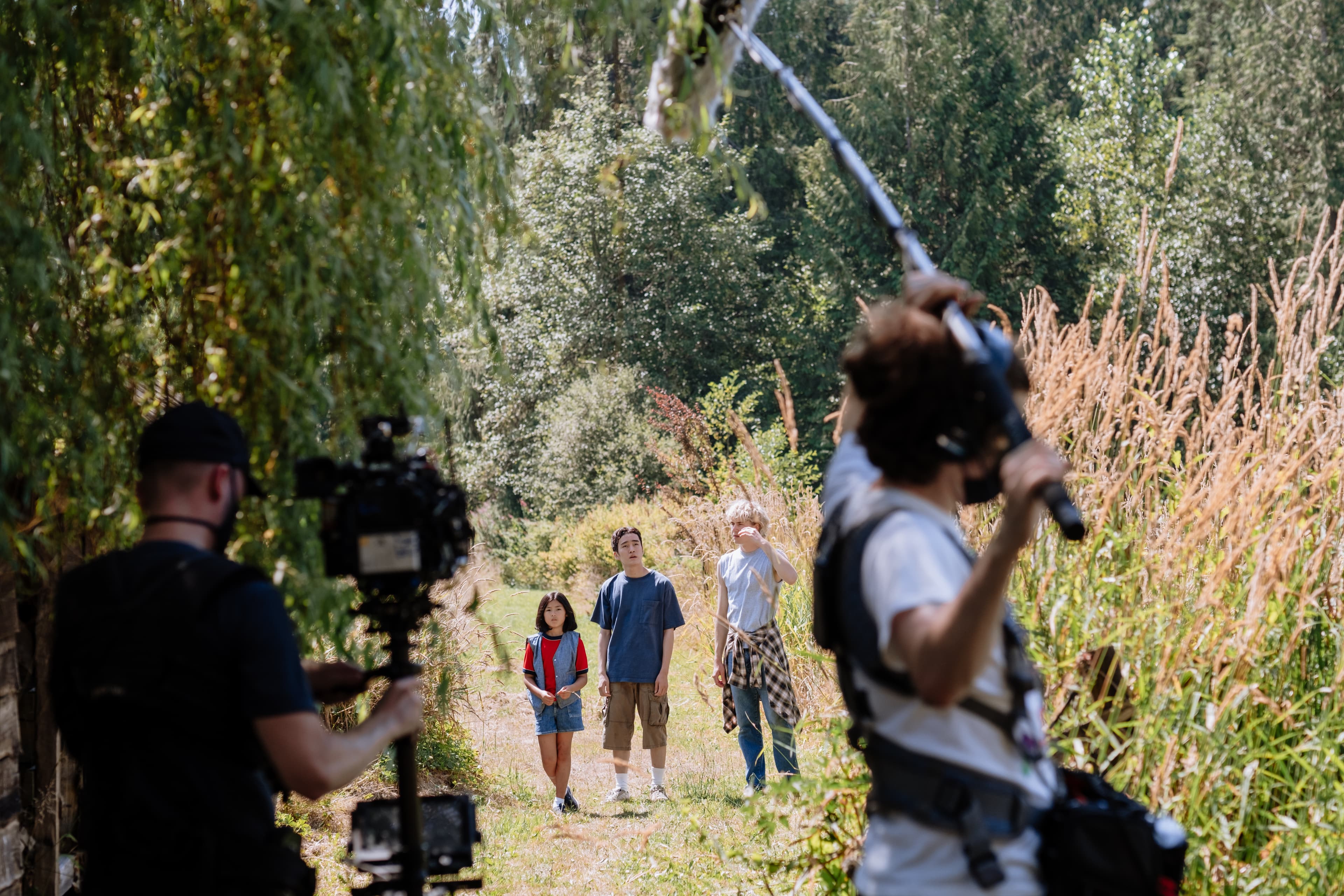 Behind the scenes of Jerome’s feature film, Mongrels. Photo by Angel Lynne.